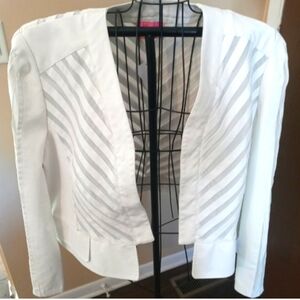 White Women's Open Front Jacket